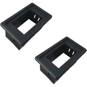 8PCS Car Rocker Switch Panel Cover, Black ABS Snap-in Hole Plug Automotive Panel Cover for Empty Slot, Rectangular Toggle Switch Bracket Filler Plug for Standard Panel Hole (Cover)