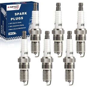 Iridium Spark Plugs 6 Pack 7164 TR55IX Compatible with 1999-2013 Chevy Silverado 1500 4.3 V6 GMC Sierra,Buick Century LeSabre,Ford Explorer Escape,Cadillac,Pontiac,Mazda Vehicles 3.1L-4.3L