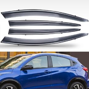 MotorFansClub واقي النافذة منحرف واقي المطر مناسب لهوندا HR-V HRV 2016 2017 2018 2019 2020 2021 2022 LX EX Sport EX-L غطاء درع واقي النافذة in Kuwait