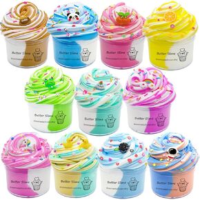 Jumbo Slime Kit for Girls, Party Favors for Kids, Adorable Cake Slime Making Kit to Make Butter Slime, Confetti Slime, Multiple Slimes Making, Stress Relief Toy for Childrens, Ideal Gift