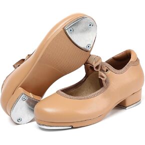Tap Shoes for Girls Boys, Unisex Kids Tap Dance Shoes for Toddler, Lace-up Mary Jane Tap Shoes