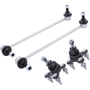 MOTOKU 4pcs Front Suspension Stabilizer Bar Link Kit w/Lower Ball Joint for Audi A3 Quattro 2006-2013 for VW Tiguan 2009-2017 Passat Beetle 2012-2019 Jetta 2005-2018 DTI Eos Golf Sway Bar Link