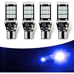 4 PCS T15 Car LED High-bright Brake Light, 4014-45SMD 6500K 800LM Canbus Decoding Bulb, 360-degree No Dead Angle Lighting Accessories, Suitable for Most Cars (White)