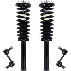 4PCS Front Struts Assembly Compatible for 2003 2004 2005 2006 2007 Honda Accord 172123R 172123L K90660 K90661 Strut w/Coil Spring 2 Sway Bar Links