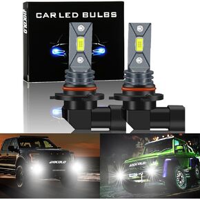 HOCOLO 2x F2 9006 HB4 9012 6000K Car LED Fog Lights Replace Halogen Bulbs,3570 CSP-Chips 80W 8000LM,Bright IP68 Waterproof Vehicle Lamp Accessories Exterior Automotive (White, 9006/HB4)