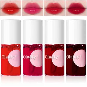6 Colors Lip Tint Stain Set ,Korean Lip Gloss Lip Stain Tint Plumping Mini Liquid Matte Lipstick ,Multi-use Lip and Cheek Tint ,Long lasting Non-Stick Cup Waterproof ,High Pigment ,Vivid Color ,Lip Tint Makeup