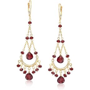 Ross-Simons 22.00 ct. t.w. Garnet Chandelier Earrings in 14kt Yellow Gold
