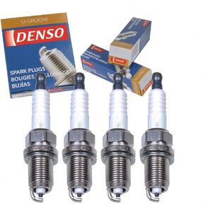 4 pc DENSO Standard U-Groove Spark Plugs compatible with Toyota RAV4 2.0L 2.4L L4 1996-2008