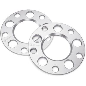 فواصل عجلات 5 مم Hubcentric 5x114.3 (تجويف 66.1 مم) متوافقة مع Nissan Infiniti G35 G37 Q50 Q60 Q70 FX35 FX50 350z 370z Altima Maxima 300zx 240sx Rogue Sentra - فضي 66.2 مم قطعتان