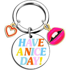 igvean Funny White Elephant Gifts for Adults Have A Nice Day Keychain Gag Gifts for Women Funny Coworker Gifts for Friend
