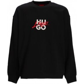 سويت شيرت رجالي برقبة دائرية وشعار Script Stack من HUGO in Kuwait