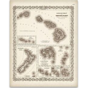 1844 Ireland Map 11x14 Unframed Poster, Vintage Antique Cartography, Historical Irish Counties Decorative Wall Art, European Geography Decor, Irish Heritage for Genealogy & History Buffs, Collectors