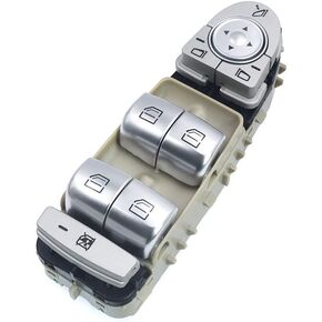 Power Window Switch Button Compatible with Mercedes-Benz C180 C200 C220 C250 C300 C400 2013 2014 2015 2016 2017 2018 2019 2020 GLC200 GLC220 GLC250 GLC260 GLC300 GLC350 GLC 400 W205 X253 C253 Beige in Kuwait