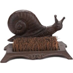 BRASSTAR Cast Iron Snail Shoe Boot Scraper Brush for Farmhouse Garden Door Shoe Clean & Decor TQGJPT466