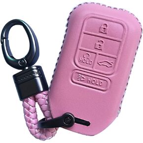 Pink Leather Case Protector Key Fob Cover Car Remote Holder Fit for 2021 2020 2019 2018 2017 2016 Honda Accord Civic Insight CR-V CRV Pilot EX EX-L Touring Premium A2C81642600