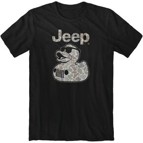 Jeep Camo Duck Short Sleeve T-Shirt | 100% Ringspun Cotton | Black, Jeep Duck Design