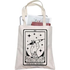 The Nail Artist Gifts Nail Tech Gift for Women Nail Technician Travel Tote Bag Nail Art Lover Gift Beautician Gift (Nail Tech Tote)