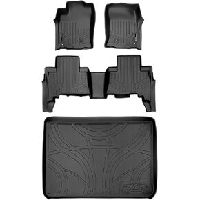 MAXLINER Custom Fit Floor Mats and Cargo Liner Set Black for 2010-2012 Toyota 4Runner 5 Passenger with Sliding Rear Tray