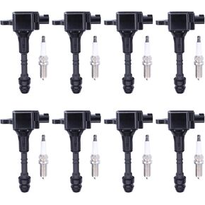 ApplianPar Ignition Coil and Spark Plug for Infiniti FX45 M45 Q45 2002-2010