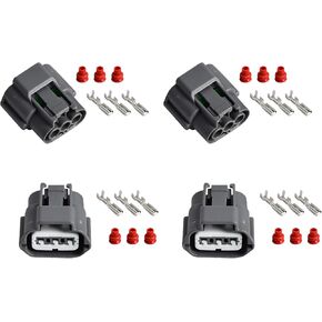 Bevinsee 4PCS Ignition Coil Connector Harness Plug Repair Kit Compatible with Nissan 350Z 370Z NV2500 NV3500 Maxima Altima Sentra Frontier
