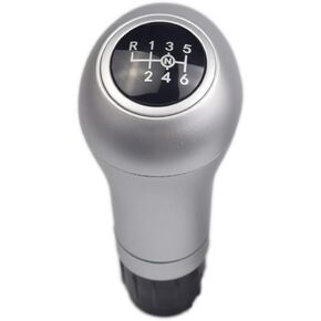 Gear Shift Knob Head Gear Cover Shift Lever Stick for Ben-z W203 S203 CL203 W209 W204 C204 C63 C300 C250 W207 A207 W212 (Silver, R is on top)