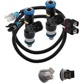 0280158197 2PCS Fuel Injector Harness Set For Polaris 2011-2014 RZR 800/RZR S 800/RZR 4 800/Ranger Crew 800, 2011-2017 Ranger 6x6 800/Ranger 800, 2012-2013 Ranger XP 800,1204318 1204319