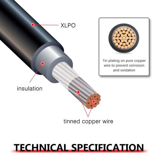 KEDAKEJI 20FT 10AWG Solar Extension Cable with Female and Male Connector Solar Panel Wire Adaptor for Home, Ship and RV Solar Panels (20FT Red + 20FT Black) in Saudi Arabia