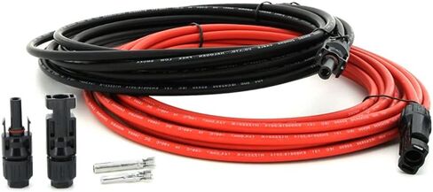 KEDAKEJI 20FT 10AWG Solar Extension Cable with Female and Male Connector Solar Panel Wire Adaptor for Home, Ship and RV Solar Panels (20FT Red + 20FT Black) in Saudi Arabia