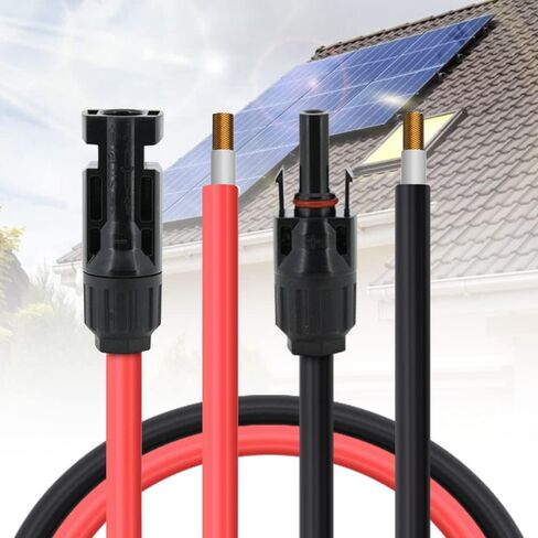 KEDAKEJI 20FT 10AWG Solar Extension Cable with Female and Male Connector Solar Panel Wire Adaptor for Home, Ship and RV Solar Panels (20FT Red + 20FT Black) in Saudi Arabia