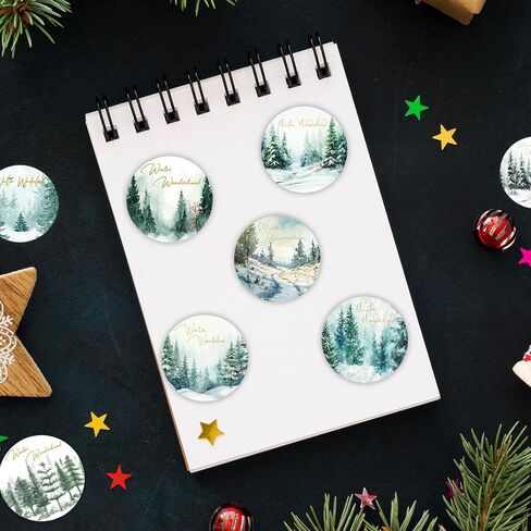 500PCS Christmas Stickers for Envelope,1.5" Round Merry Christmas Roll Stickers Labels,8 Designs Holiday Envelope Stickers Xmas Tag Seal for Envelope Box, Card Gift,Party Supplies in Saudi Arabia
