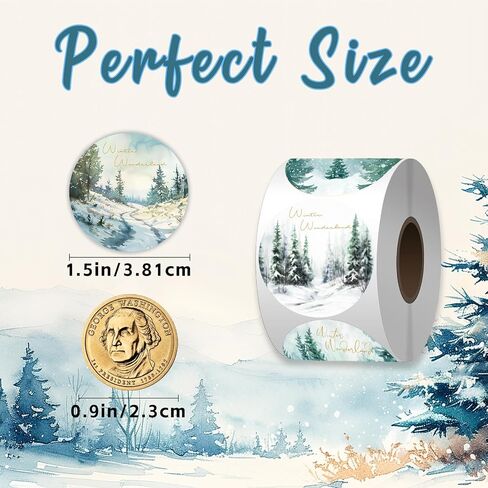 500PCS Christmas Stickers for Envelope,1.5" Round Merry Christmas Roll Stickers Labels,8 Designs Holiday Envelope Stickers Xmas Tag Seal for Envelope Box, Card Gift,Party Supplies in Saudi Arabia