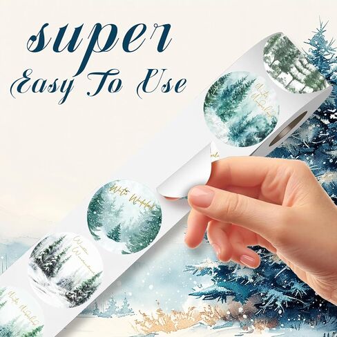 500PCS Christmas Stickers for Envelope,1.5" Round Merry Christmas Roll Stickers Labels,8 Designs Holiday Envelope Stickers Xmas Tag Seal for Envelope Box, Card Gift,Party Supplies in Saudi Arabia