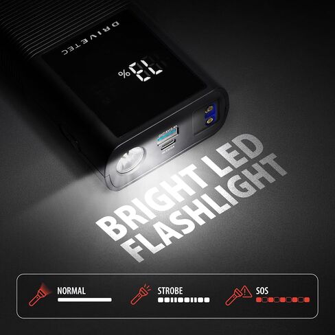 بنك الطاقة المحمول Jump Starter مع شاشة LCD، بطارية DJ10 1000A مع كابلات توصيل 12 فولت لما يصل إلى 6 لتر من الغاز ومحركات الديزل 3 لتر in Saudi Arabia