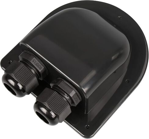 Weatherproof ABS Solar Double Cable Entry Gland for All Cable Types 2mm² to 6mm² for Solar Project on Rv, Campervan, Boat,IP68, Black in Saudi Arabia