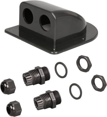 Weatherproof ABS Solar Double Cable Entry Gland for All Cable Types 2mm² to 6mm² for Solar Project on Rv, Campervan, Boat,IP68, Black in Saudi Arabia