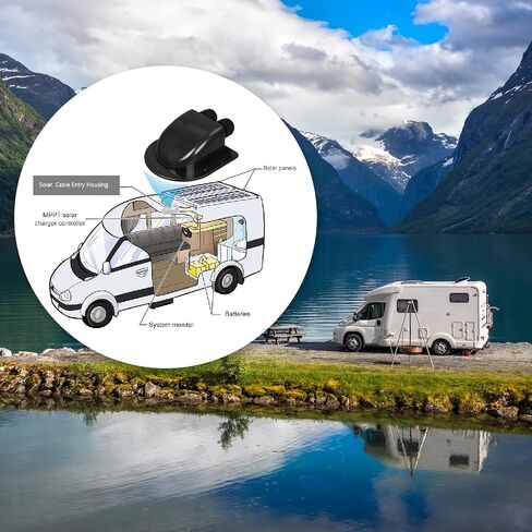 Weatherproof ABS Solar Double Cable Entry Gland for All Cable Types 2mm² to 6mm² for Solar Project on Rv, Campervan, Boat,IP68, Black in Saudi Arabia