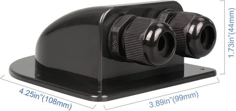 Weatherproof ABS Solar Double Cable Entry Gland for All Cable Types 2mm² to 6mm² for Solar Project on Rv, Campervan, Boat,IP68, Black in Saudi Arabia