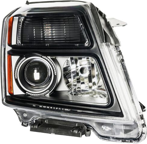 Front Headlight Assembly for 2010-2015 GMC Terrain, Black Housing with Amber Reflector and Clear Lens, Pack of 2 (Driver and Passenger Side) in Kuwait