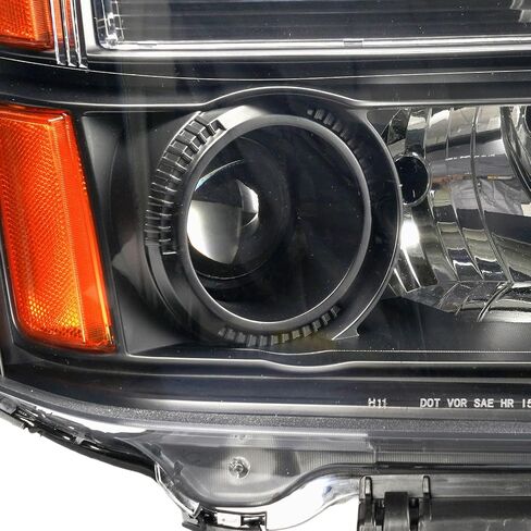 Front Headlight Assembly for 2010-2015 GMC Terrain, Black Housing with Amber Reflector and Clear Lens, Pack of 2 (Driver and Passenger Side) in Kuwait