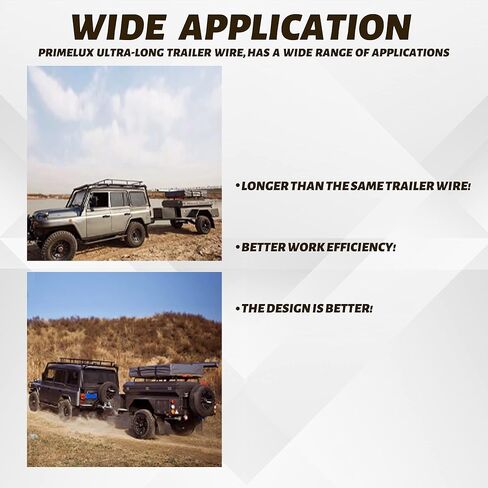 سلك مقطورة بطول 11 قدمًا بـ 7 اتجاهات مع صندوق توصيل - حزام أسلاك توصيل موصل مقطورة ذو 7 سنون - كابل سلك نحاسي ذو 7 شفرات للمركبات الترفيهية والمعسكرات والمقطورات ومركبات السحب (11 قدمًا مع صندوق التوصيل) in Kuwait