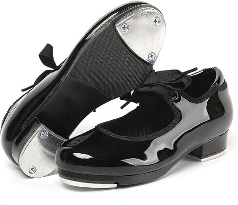 Tap Shoes for Girls Boys, Unisex Kids Tap Dance Shoes for Toddler, Lace-up Mary Jane Tap Shoes in Kuwait