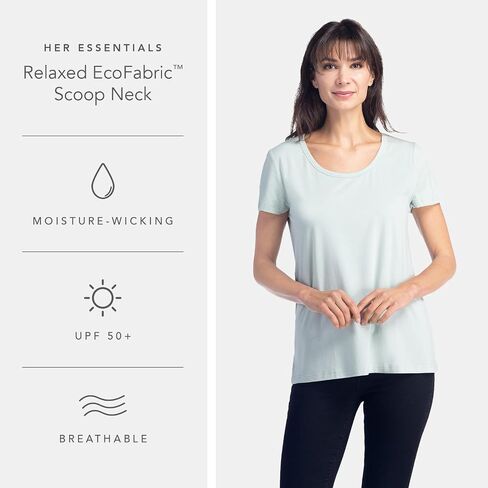 Fishers Finery Women's Ecofabric Short Sleeve Scoop Neck Tee; Relaxed Fit in Kuwait
