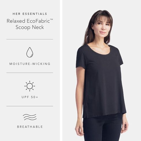 Fishers Finery Women's Ecofabric Short Sleeve Scoop Neck Tee; Relaxed Fit in Kuwait