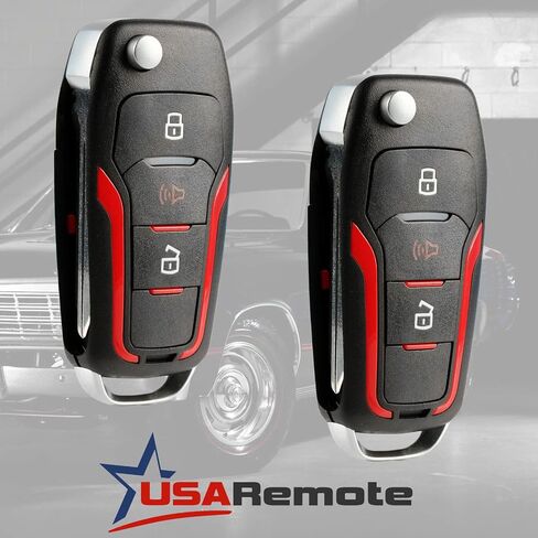 Replacement for 1998-2016 Ford Lincoln Mercury Mazda 3-Button Keyless Entry Remote Flip Key CWTWB1U345 CWTWB1U212 CWTWB1U331 One in Kuwait