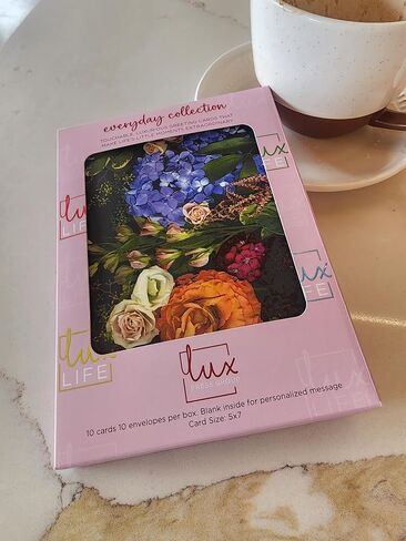 LUX PRESS Thank you Mushrooms luxurious greeting cards | Blank 5X7 THANK YOU CARDS, 10 pack with envelopes | Stunning colors printed on high-end recycled paper with eco-friendly ink in Saudi Arabia