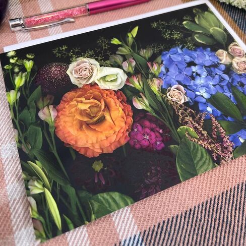 LUX PRESS Thank you Mushrooms luxurious greeting cards | Blank 5X7 THANK YOU CARDS, 10 pack with envelopes | Stunning colors printed on high-end recycled paper with eco-friendly ink in Saudi Arabia
