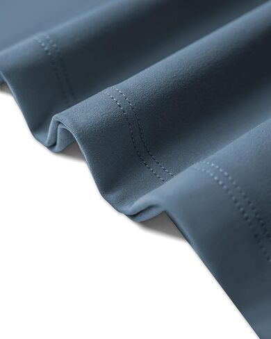 Fioboc Men's Half Zip Mock Neck Tee SmoothBlend Long Sleeve T-Shirt Quick-Drying Solid Smooth Top T-Shirt S-4XL in Kuwait