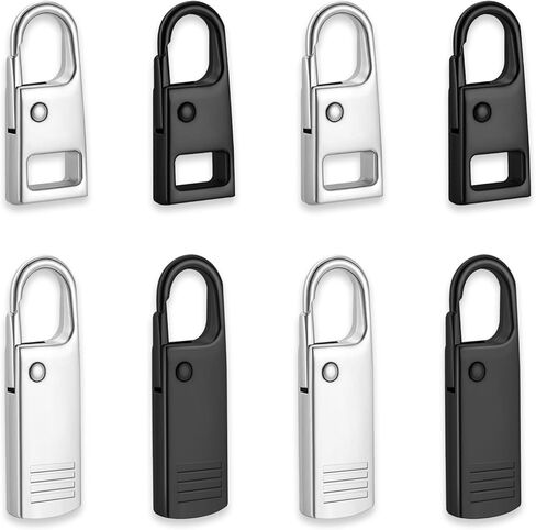 8 PCS Upgraded Zipper Pulls Detachable Zipper Pull Tabs Zipper Pull Replacement Sliders Zipper Extender Universal Metal Zipper Handle Repair Kit for Suitcase Luggage Jacket Coat Backpack Wallet in Saudi Arabia