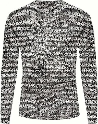 SOLY HUX Men's Letter Print Long Sleeve T Shirt Round Neck Casual Graphic Tees Tops in Kuwait