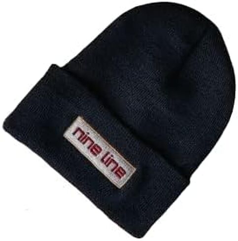 Nine Line American Made Knit Cuffed Beanie - Embroidered Logo - Unisex Beanie - USA Made - Navy, Black, Olive Green in Saudi Arabia